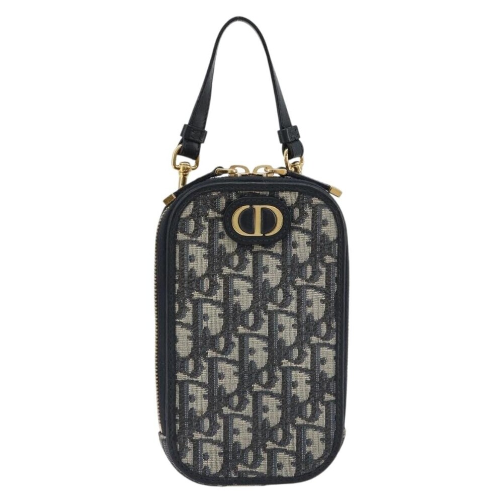 Christian Dior 30 Montaigne Phone Holder on Chain Oblique Canvas